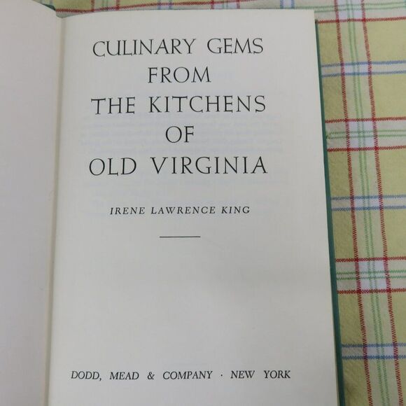 Culinary Gems Kitchens Virginia Cook Book 1952 1st Ed Deep South Cookery Booklet - Picture 2 of 9